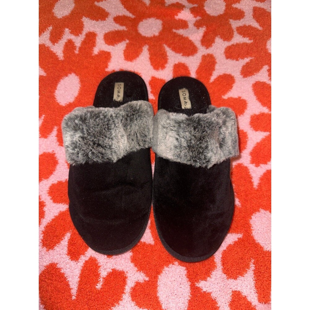Soma Black Slippers